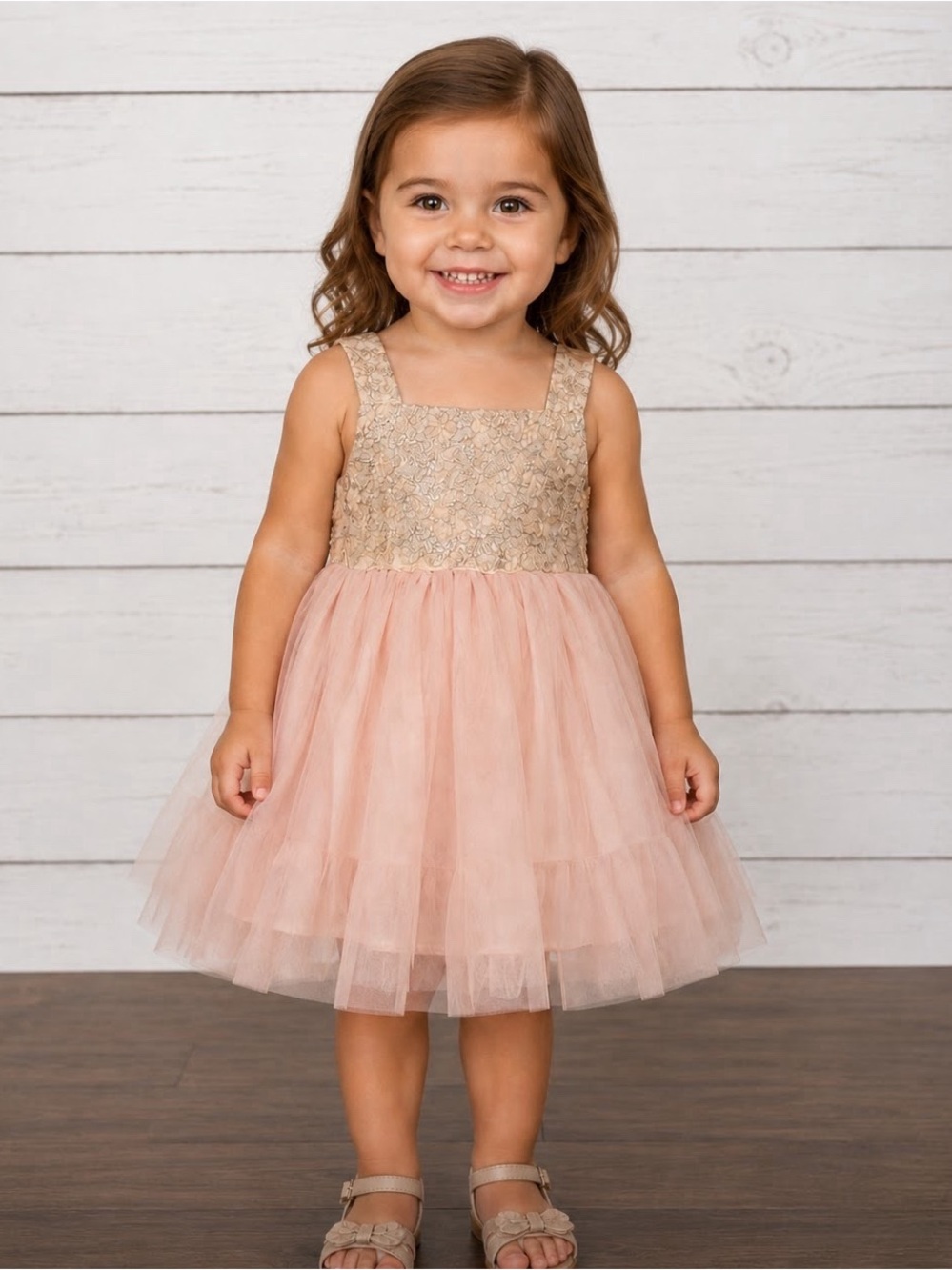 Mia & Mimi square strap dress